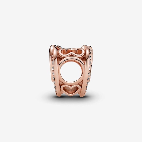 Sparkling Entwined Hearts Charm - Picture 2 of 3